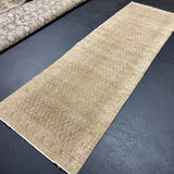Hold for S&S til 8/12*3’3 x 10’7 Vintage Runner Muted Taupe, Light Warm Brown & Green '5562