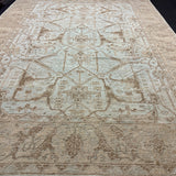 10’2 x 13’ Traditional Style Rug Pure Soft Organic Wool  Powder Blue, Sand Beige & Taupe LB57 MK1178