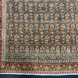 4’6 x 6’6 Classic Antique Rug Muted Midnight Blue and Deep Rust 5797