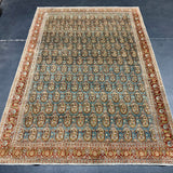 4’6 x 6’6 Classic Antique Rug Muted Midnight Blue and Deep Rust 5797