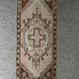 1’8 x 4’ Antique Taspinar  Muted Beige, Copper & Seafoam 4833