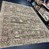9’ x 12’ Silk & Wool Giordes Rug, Clay, Taupe, Cream + Stone LB26