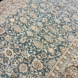 8’8 x 12’1 Classic Vintage Rug Muted Denim Blue, Brown + Beige  5805