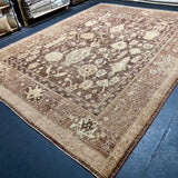 10’3 x 13’9 Traditional Style Rug Pure Soft Organic Wool  Camel Brown, Camel Beige & Gray LB46 MK1112