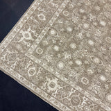 8’10 x 11’10 Silk & Wool  Rug, Khaki, Cream + Stone LB19 MK453