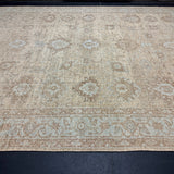 10’3 x 12’9  Traditional Style Rug Pure Soft Organic Wool Sand Beige & Powder Blue LB60 MK1004