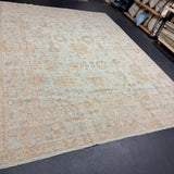10’ x 13’ Traditional Style Rug Pure Soft Organic Wool  Powder Blue, Sand Beige & Taupe LB63  MK1216