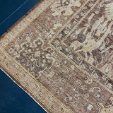 10’3 x 13’9 Traditional Style Rug Pure Soft Organic Wool  Camel Brown, Camel Beige & Gray LB46 MK1112