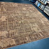 10’2 x 12’11 Swedish Style Rug Pure Organic Wool Muted Rust & Amber  LB43 MK1196