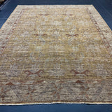 9’2 x 11’11 Traditional Style Rug Pure Soft Organic Wool  Camel Brown, Gold, Black & Gray LB45 MK1020
