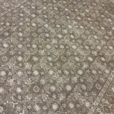 8’10 x 11’10 Silk & Wool  Rug, Khaki, Cream + Stone LB19 MK453
