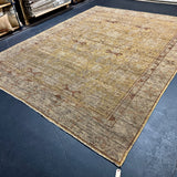 9’2 x 11’11 Traditional Style Rug Pure Soft Organic Wool  Camel Brown, Gold, Black & Gray LB45 MK1020