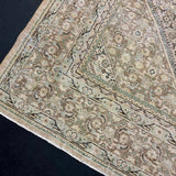9’7 x 13’2 Classic Vintage Rug Muted Sand Beige, Tawny Brown, Sea Green & Sea Blue 5798