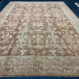 10’2 x 13’10 Traditional Style Rug Pure Soft Organic Wool Dark & Light Camel LB44 MK960