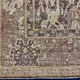 10’3 x 13’9 Traditional Style Rug Pure Soft Organic Wool  Camel Brown, Camel Beige & Gray LB46 MK1112