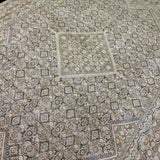 9’7 x 13’2 Classic Vintage Rug Muted Sand Beige, Tawny Brown, Sea Green & Sea Blue 5798