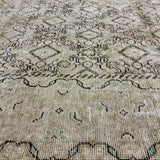 9’5 x 12’2 Traditional Vintage Rug Muted Beige & Sage Green 5793