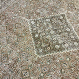 9’6 x 12’8 Classic Vintage Rug Muted Tawny Brown, Terra Cotta & Green 5799