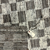 9’2 x 12’1 Moroccan Rug Pure Soft Organic Wool Natural Dark Taupe and Gray-Bone
