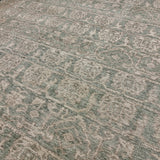 9’11 x 12’10 Traditional Style Rug Pure Soft Organic Wool Forest Green, Beige & Taupe LB58 MK1181