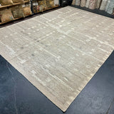 10’5 x 14’2 Moroccan Rug Pure Soft Organic Wool Natural Warm Copper-Beige and Gray-Beige