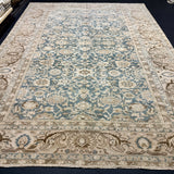 8’8 x 12’1 Classic Vintage Rug Muted Denim Blue, Brown + Beige  5805