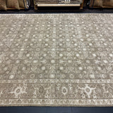 8’10 x 11’10 Silk & Wool  Rug, Khaki, Cream + Stone LB19 MK453