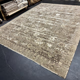 9’ x 12’ Silk & Wool Giordes Rug, Clay, Taupe, Cream + Stone LB26