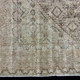 9’5 x 12’2 Traditional Vintage Rug Muted Beige & Sage Green 5793