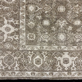 8’10 x 11’10 Silk & Wool  Rug, Khaki, Cream + Stone LB19 MK453