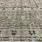 9’3 x 12’8 Traditional Vintage Rug Muted Blush, Green & Gray 5800
