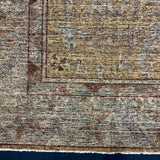 9’2 x 11’11 Traditional Style Rug Pure Soft Organic Wool  Camel Brown, Gold, Black & Gray LB45 MK1020