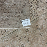 9’2 x 12’6 Classic Vintage Rug Muted  Beige, Tawny Brown & Sea Green 5796
