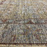 9’2 x 11’11 Traditional Style Rug Pure Soft Organic Wool  Camel Brown, Gold, Black & Gray LB45 MK1020