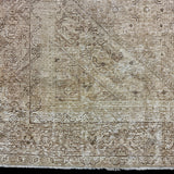 9’2 x 12’6 Classic Vintage Rug Muted  Beige, Tawny Brown & Sea Green 5796