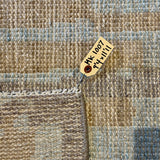9’4 x 11’11 Moroccan Style Rug Pure Soft Organic Wool  Light Sea Blue, Gray, Camel & Beige LB62