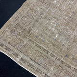 9’7 x 13’5 Classic Vintage Rug Muted Gray-Beige, Aubergine, Green & Terra Cotta 5580