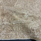 9’2 x 12’6 Classic Vintage Rug Muted  Beige, Tawny Brown & Sea Green 5796