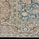 8’8 x 12’1 Classic Vintage Rug Muted Denim Blue, Brown + Beige  5805