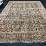 9’ x 12’3 Traditional Style Rug Pure Soft Organic Wool Charcoal Black, Camel & Sienna LB53 MK1087