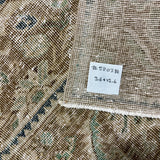 9’6 x 12’6 Classic Vintage Rug Muted Taupe, Black & Sea Green 5803