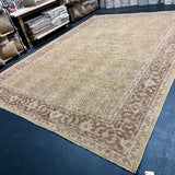 10’3 x 13’10 Traditional Style Rug Pure Soft Organic Wool Camel, Taupe & Sienna LB52 MK1013