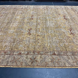 9’2 x 11’11 Traditional Style Rug Pure Soft Organic Wool  Camel Brown, Gold, Black & Gray LB45 MK1020