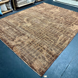 10’2 x 12’11 Swedish Style Rug Pure Organic Wool Muted Rust & Amber  LB43 MK1196