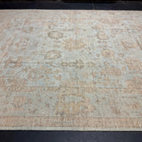 10’ x 13’ Traditional Style Rug Pure Soft Organic Wool  Powder Blue, Sand Beige & Taupe LB63  MK1216