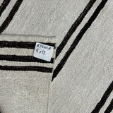 9’ x 12’ Organic Hemp Rug and Goat Hair Off White + Brown Black 5642