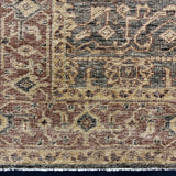 9’ x 12’3 Traditional Style Rug Pure Soft Organic Wool Charcoal Black, Camel & Sienna LB53 MK1087