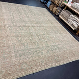 9’11 x 12’10 Traditional Style Rug Pure Soft Organic Wool Forest Green, Beige & Taupe LB58 MK1181