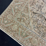9’6 x 12’6 Classic Vintage Rug Muted Taupe, Black & Sea Green 5803