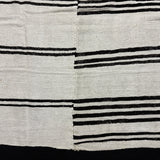 9’ x 12’ Organic Hemp Rug and Goat Hair Off White + Brown Black 5642